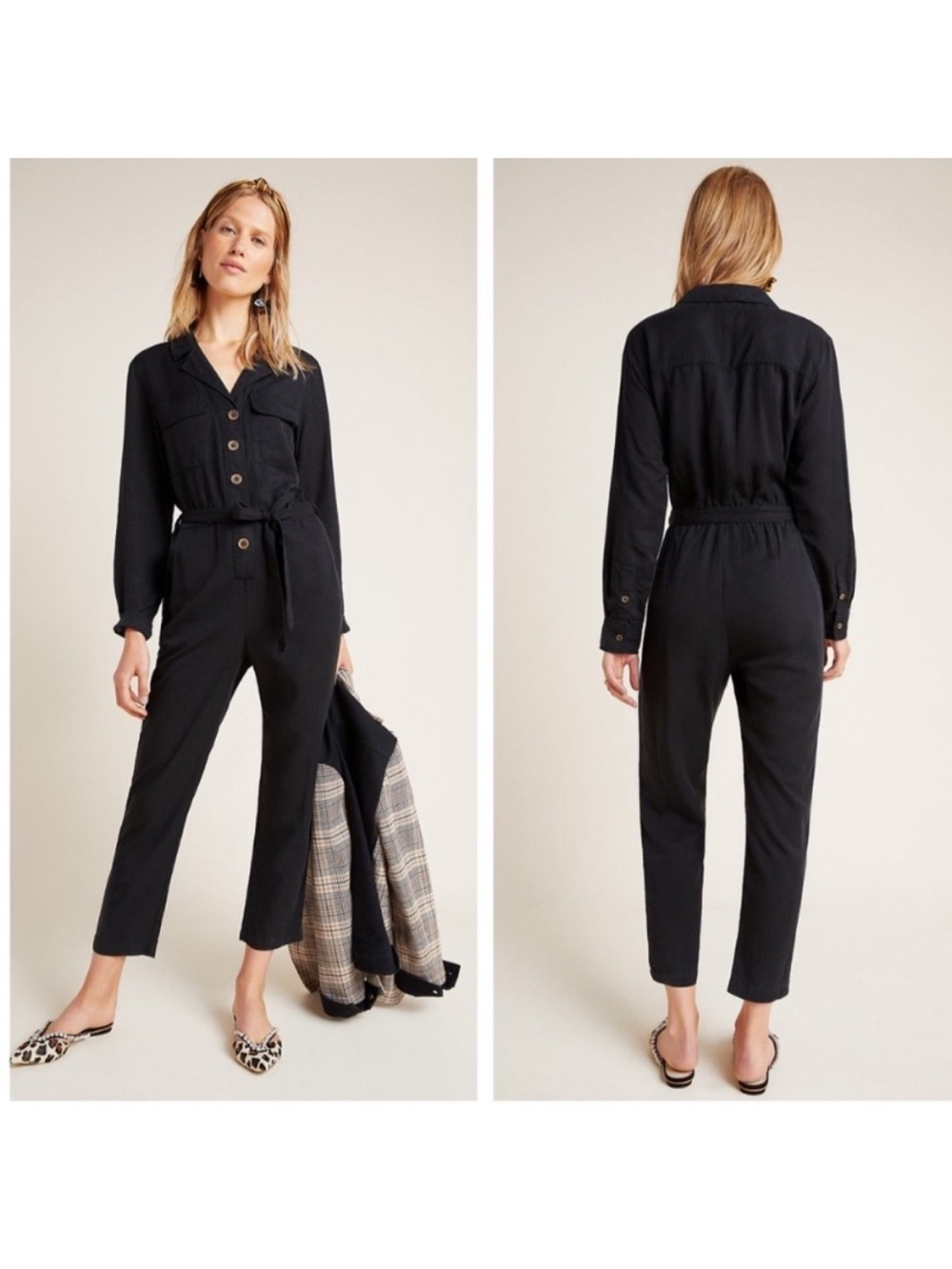 Anthropologie Sanctuary Women’s Small Black Renewal Utility Jumpsuit